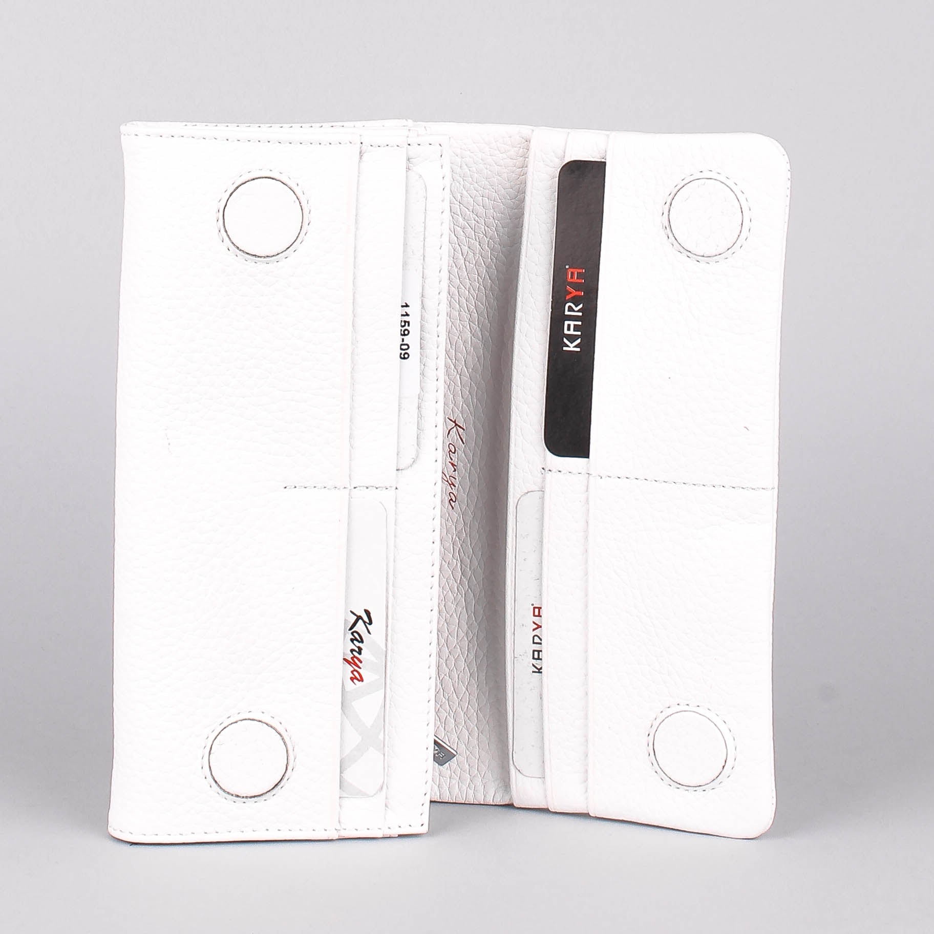 Cartera de piel italiana Blanco 1159-09