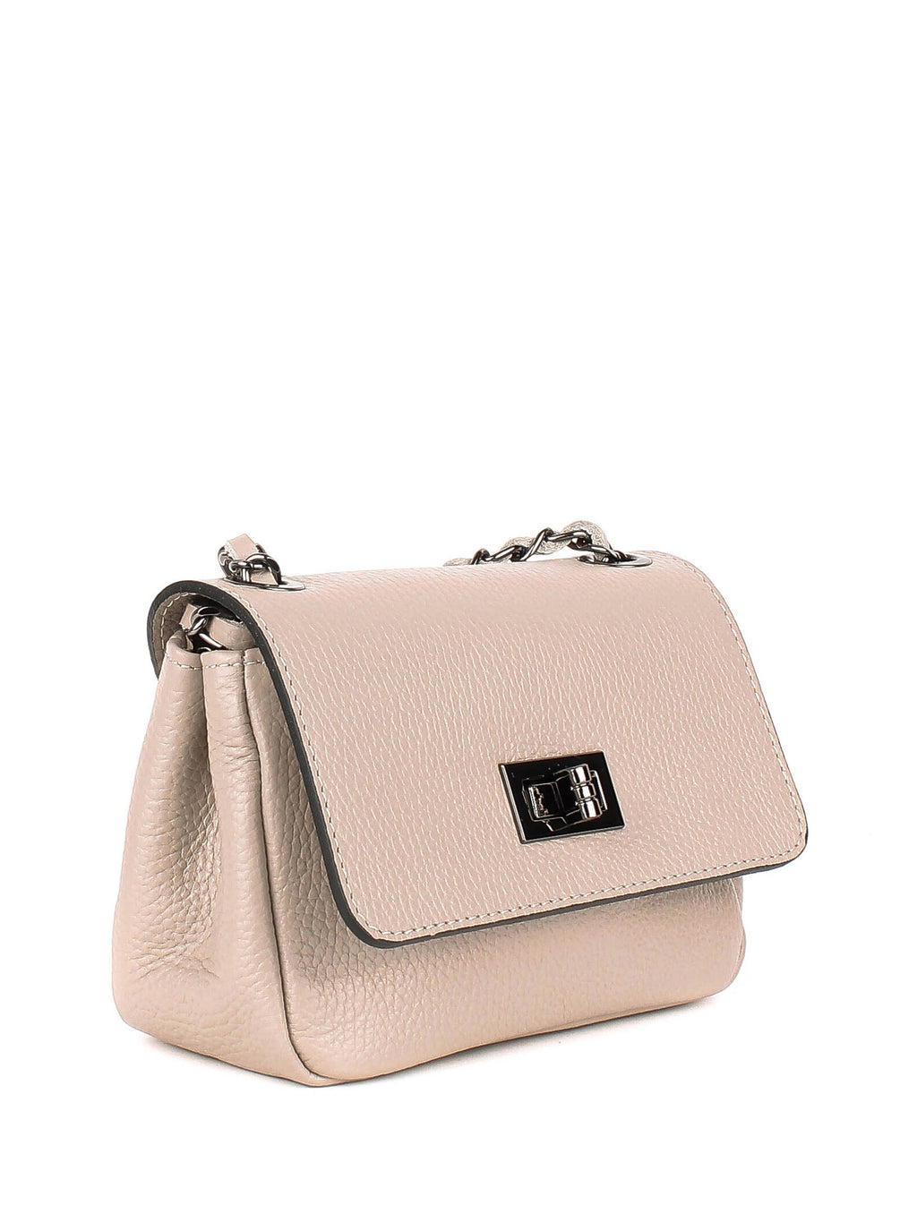 Bandolera de piel italiana Beige 8895-11-32