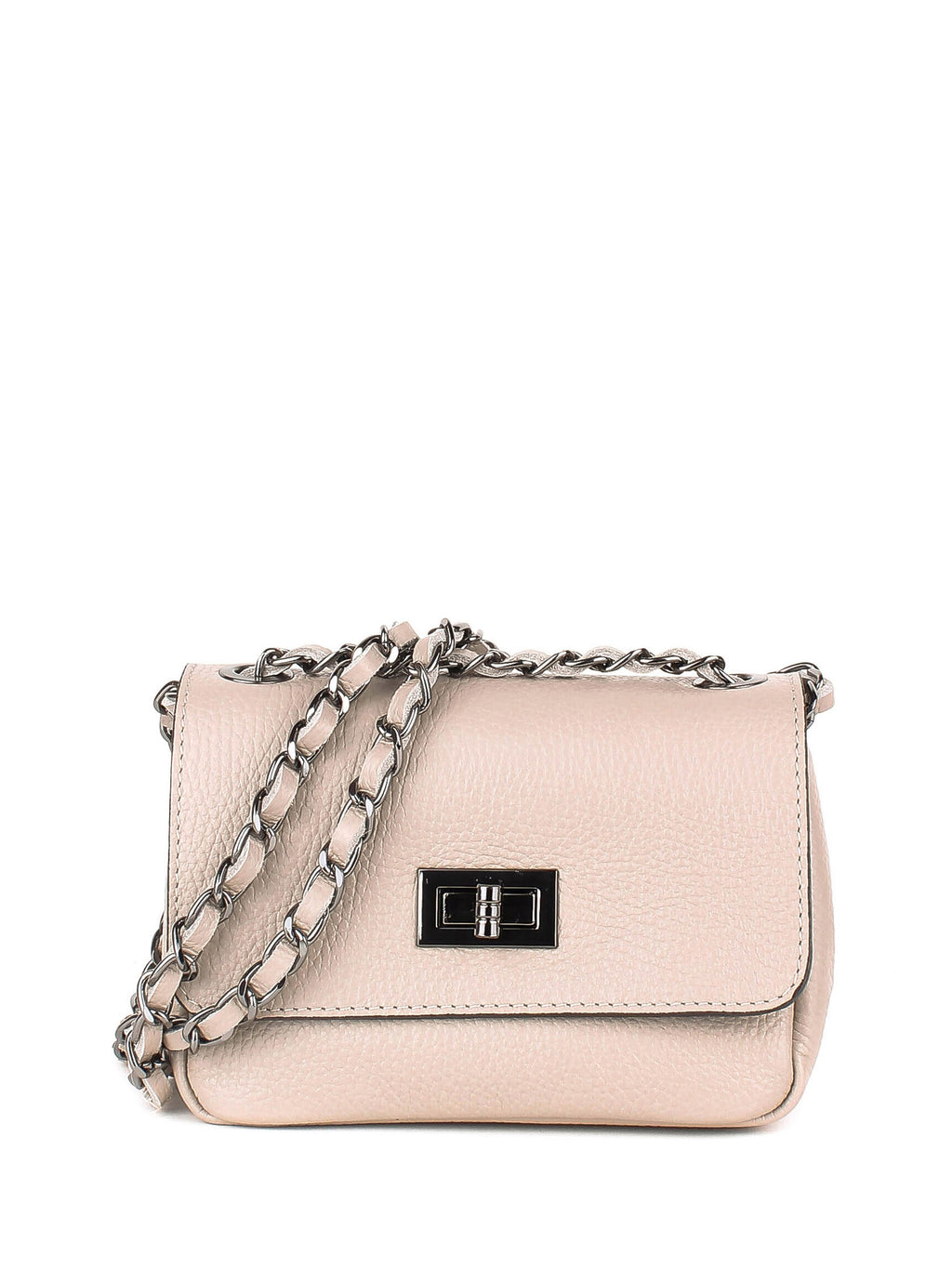 Bandolera de piel italiana Beige 8895-11-32