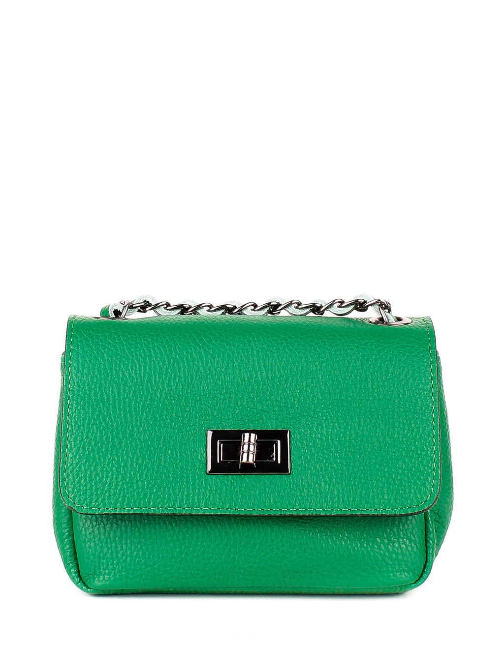 Bandolera de piel italiana Verde 8895-08-32