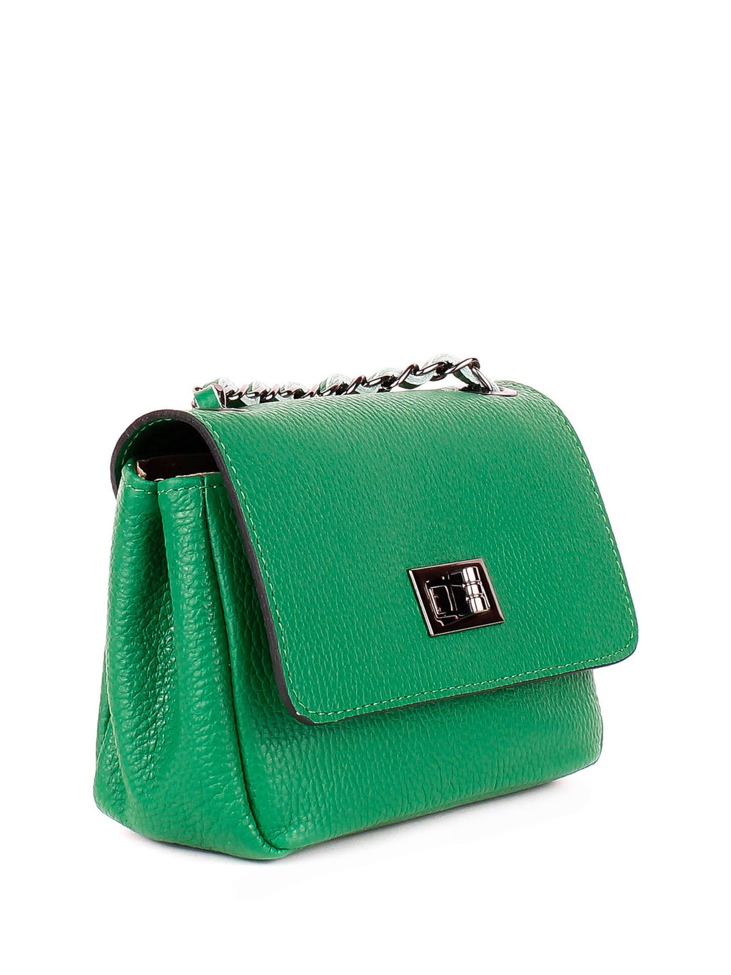 Bandolera de piel italiana Verde 8895-08-32