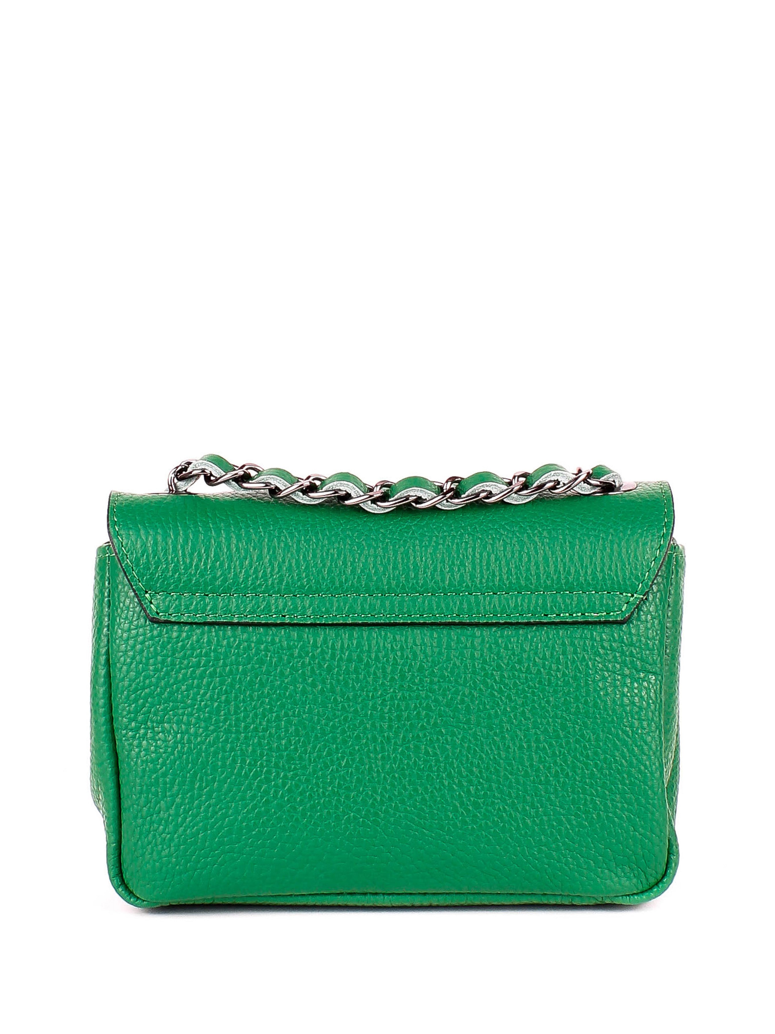 Bandolera de piel italiana Verde 8895-08-32