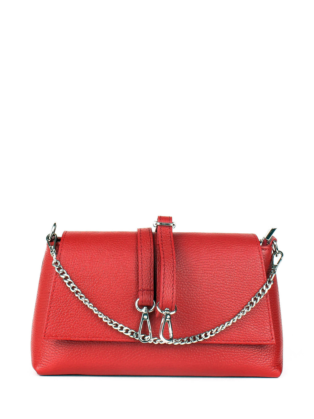 Bandolera de piel italiana Rojo 2533-13-32