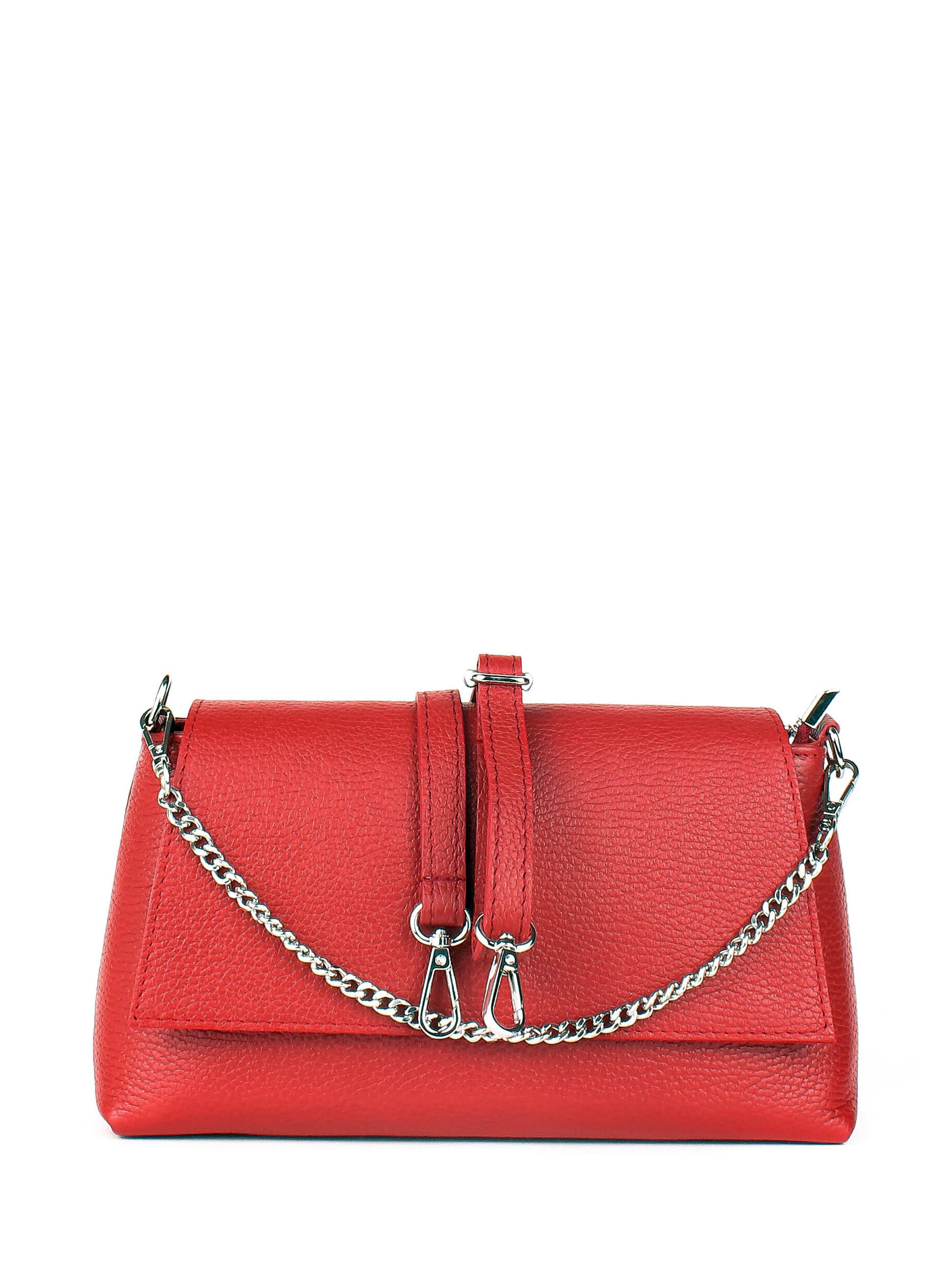 Bandolera de piel italiana Rojo 2533-13-32