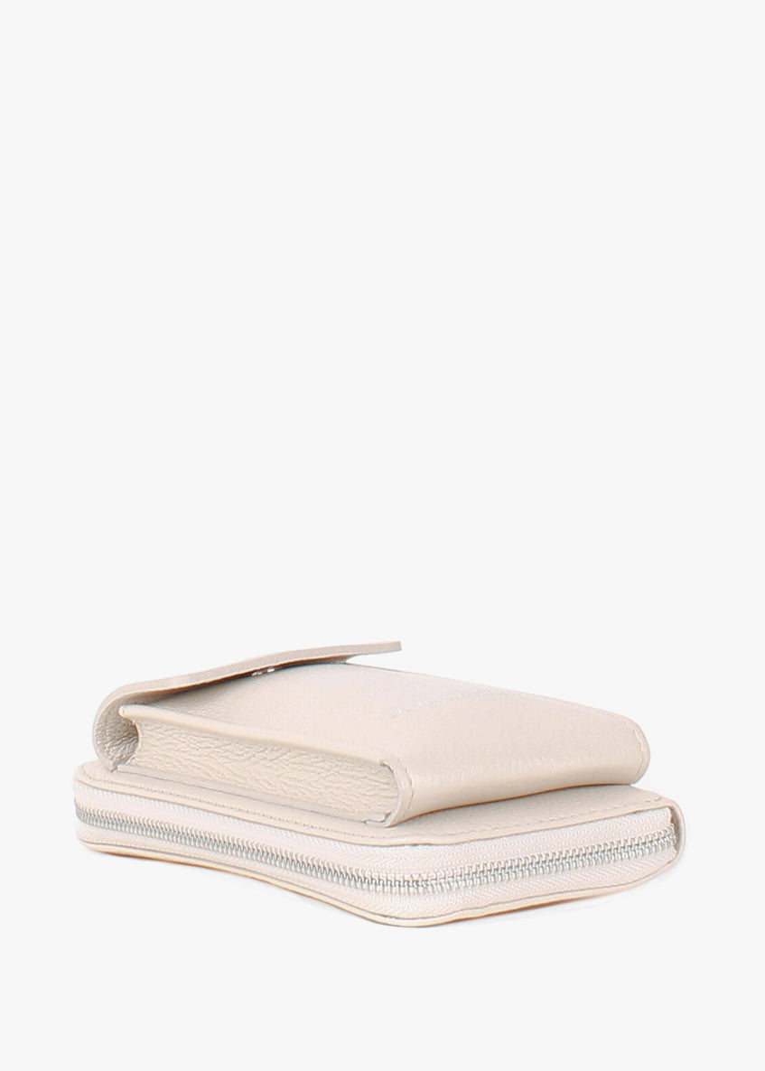 Bandolera de piel italiana Beige 1011-11-32