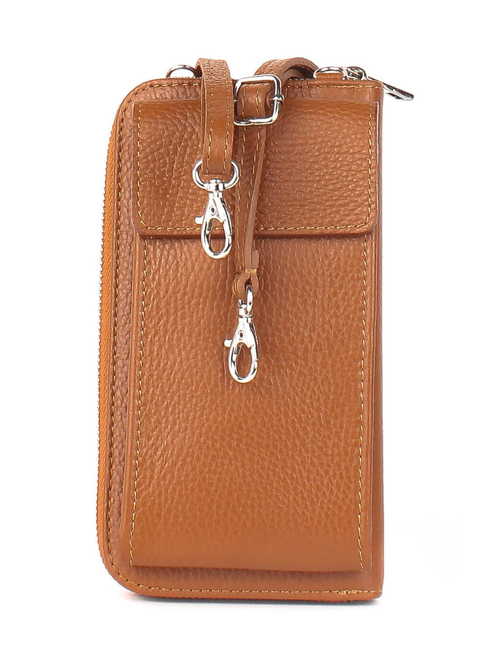 Bandolera de piel italiana Rojo 1011-45-32