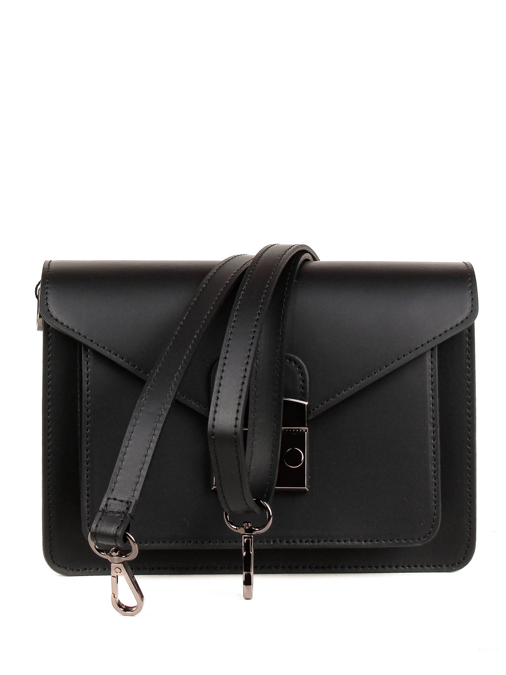 Bandolera de piel italiana Negro 5844-05-31