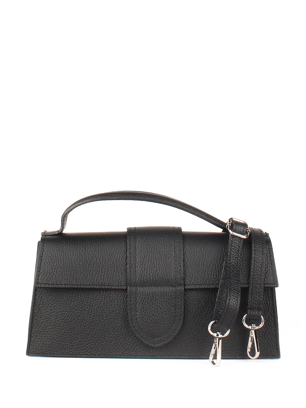 Bandolera de piel italiana Negro 3040-05-32