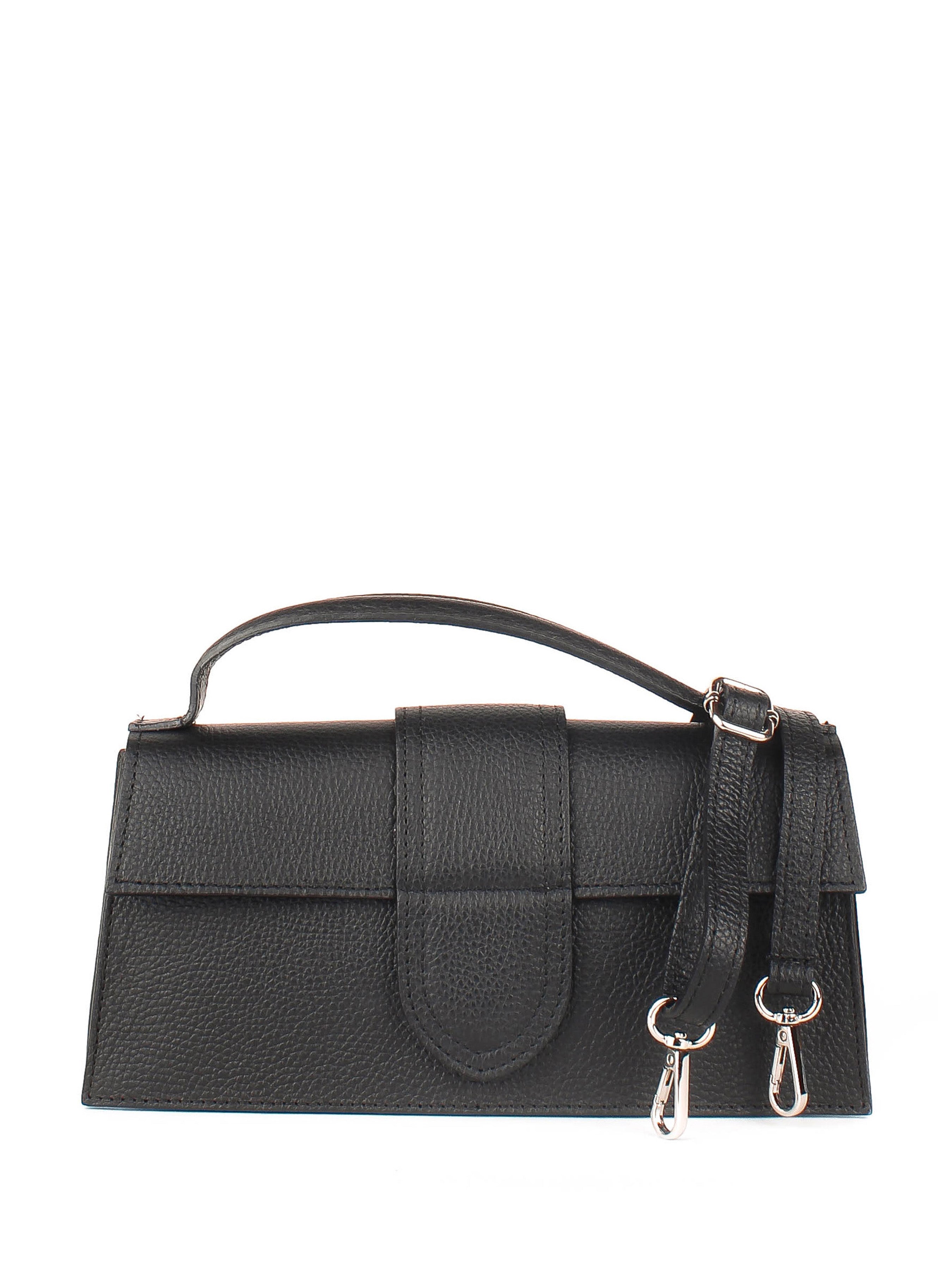 Bandolera de piel italiana Negro 3040-05-32