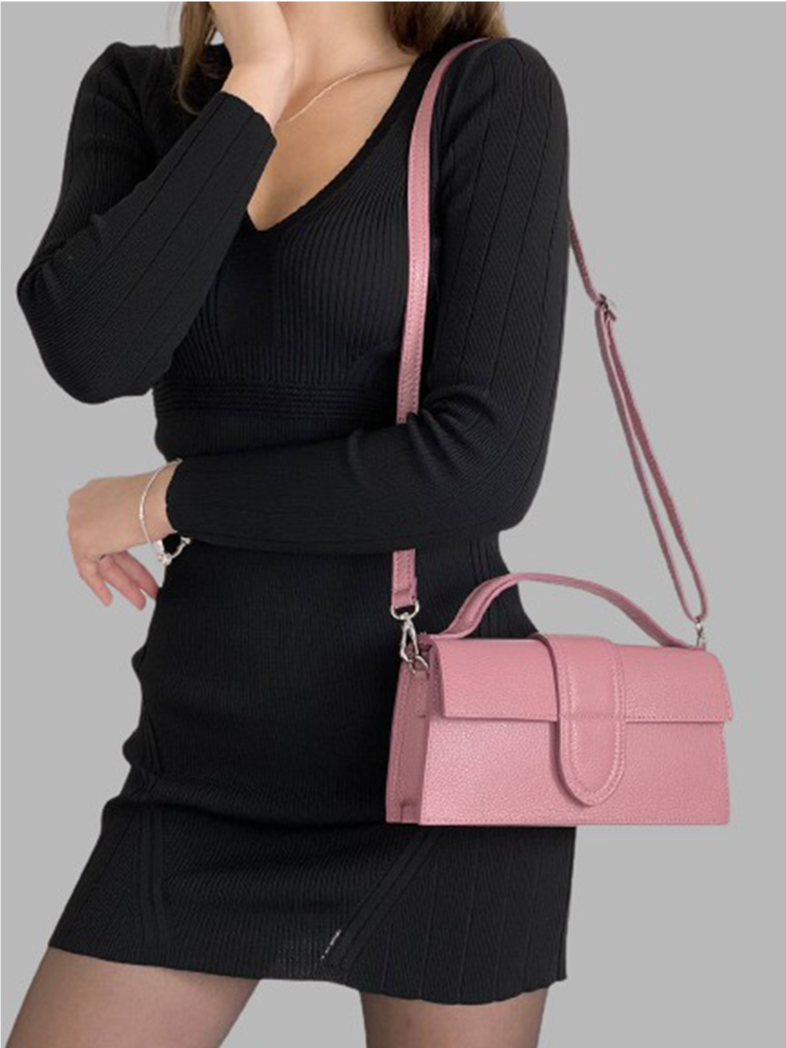 Bandolera de piel italiana Polvoriento 3040-28-32