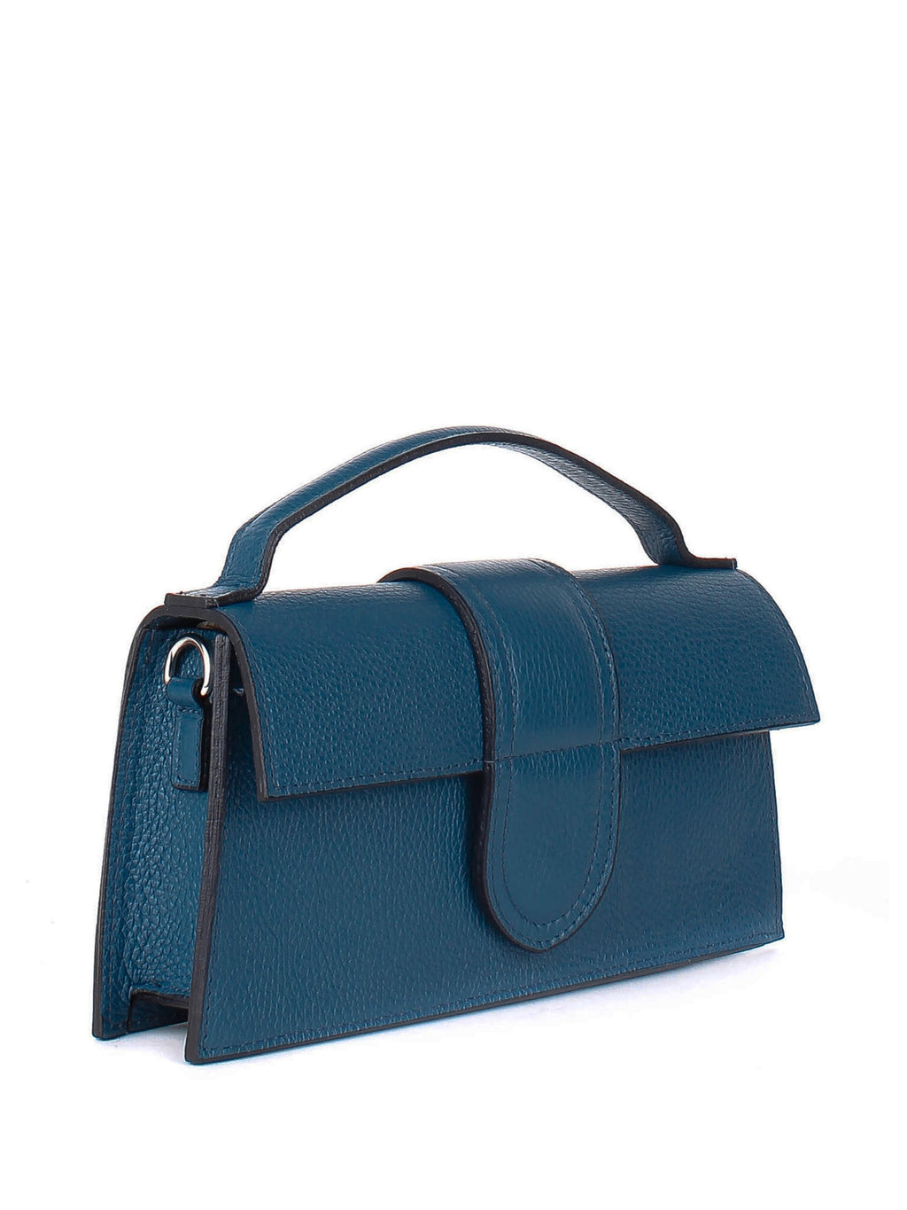 Bandolera de piel italiana Azul 3040-07-32