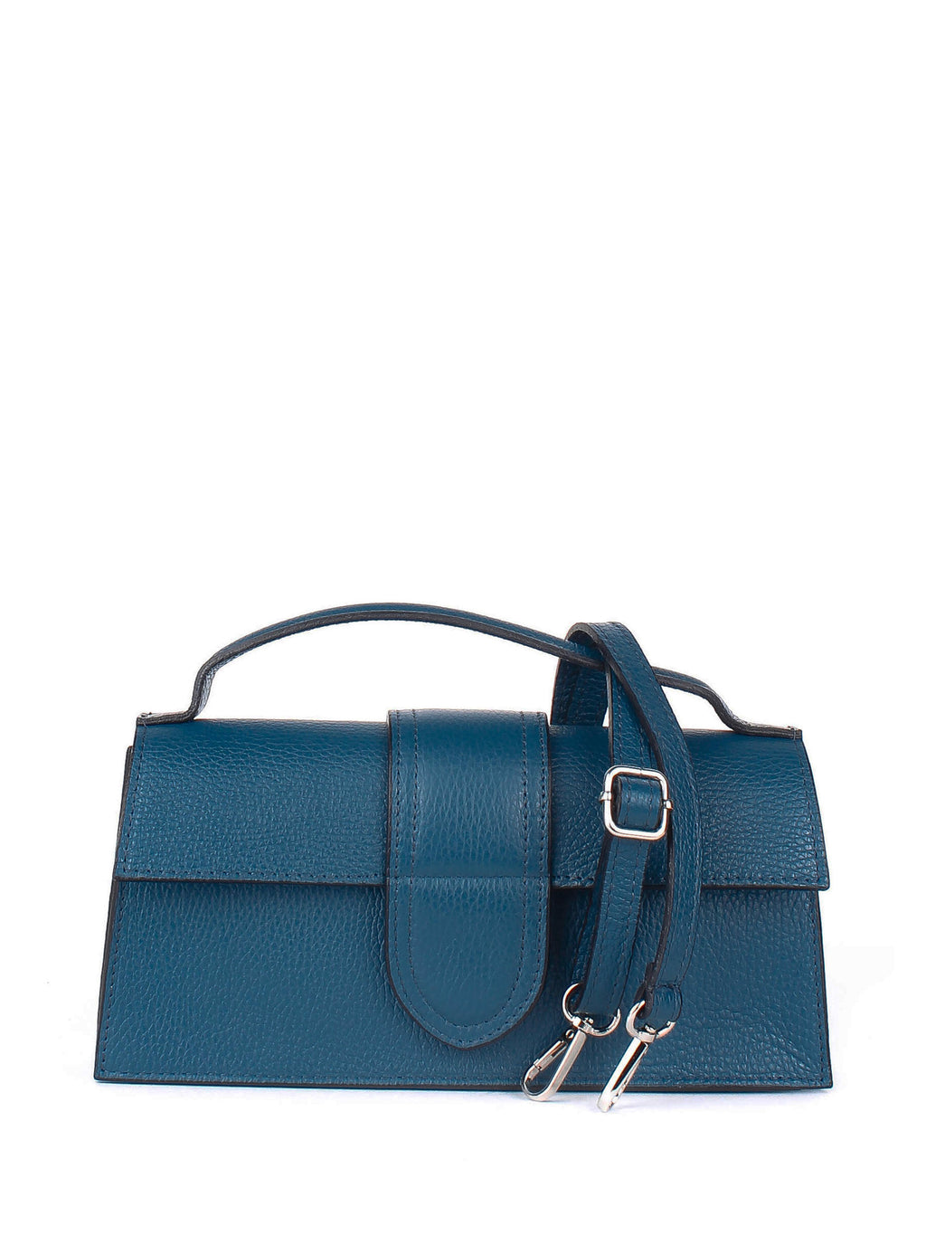 Bandolera de piel italiana Azul 3040-07-32