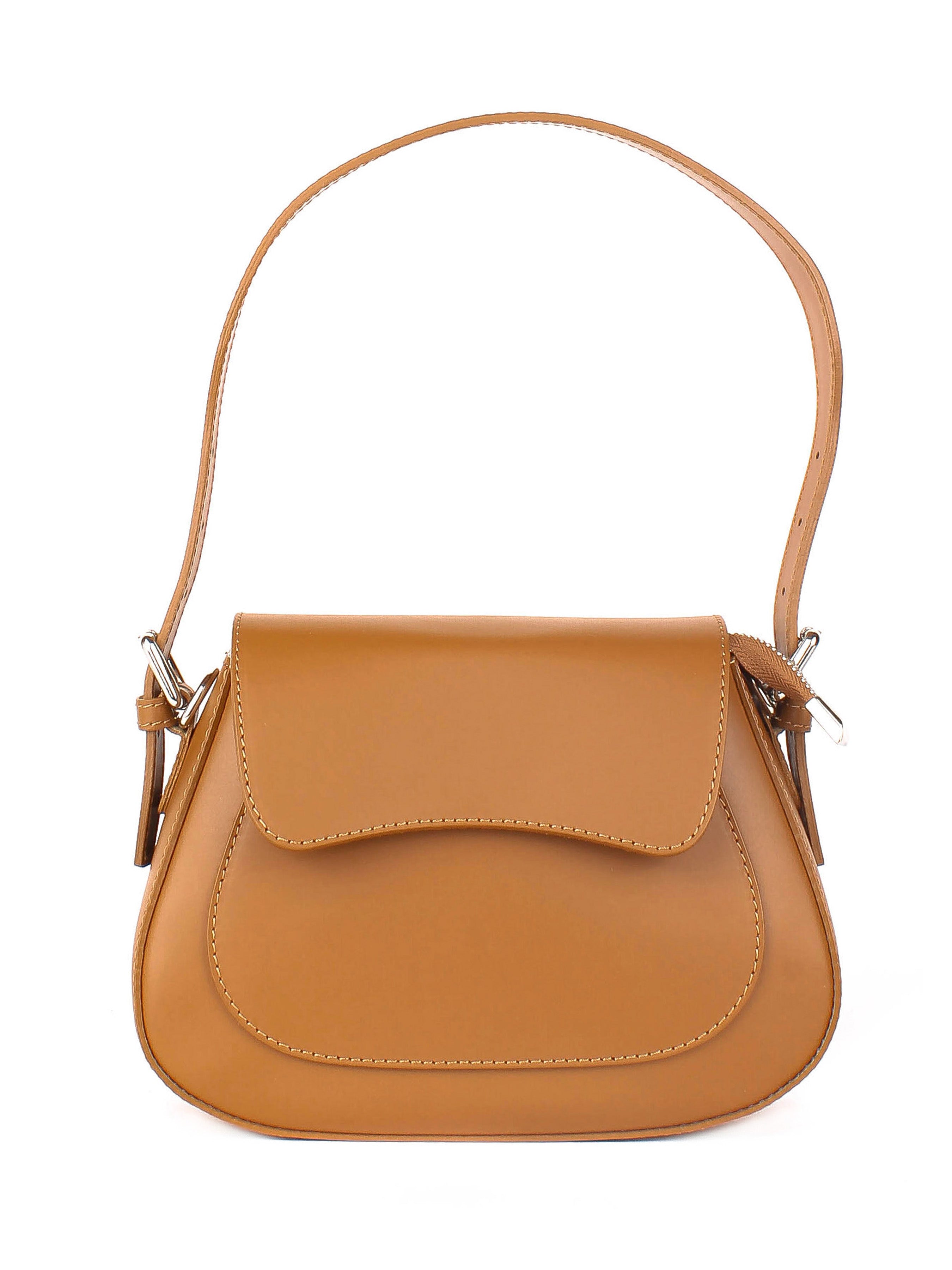 Bolso de hombro de piel italiana Rojo 3773-45-31