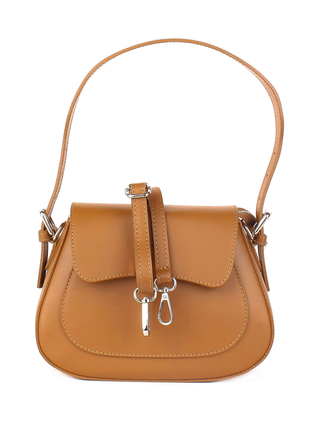 Bolso de hombro de piel italiana Rojo 3773-45-31