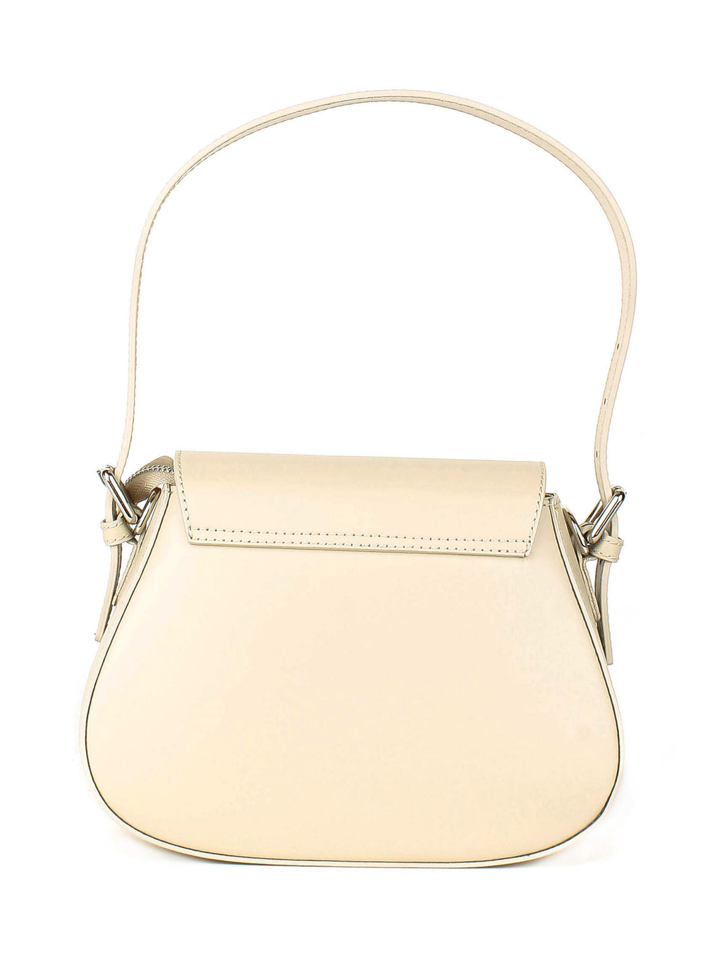 Bolso de hombro de piel italiana Beige 3773-11-31