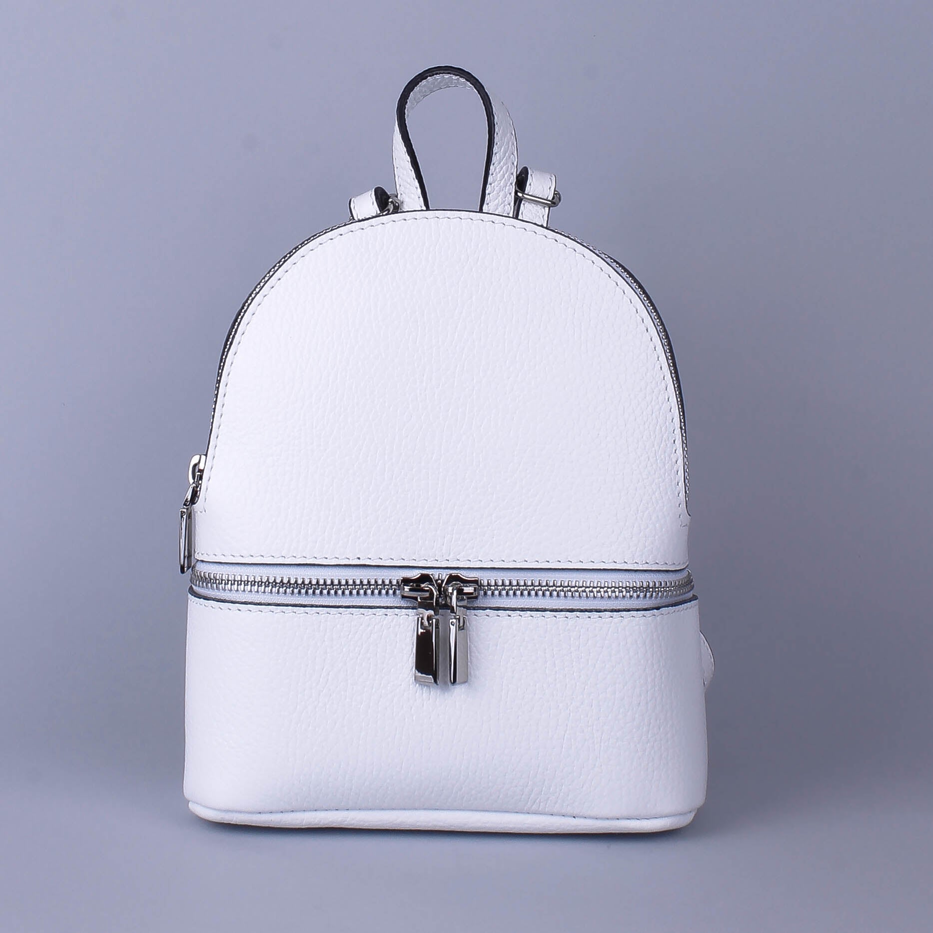 Mochila de piel italiana Blanco 1288-16-32