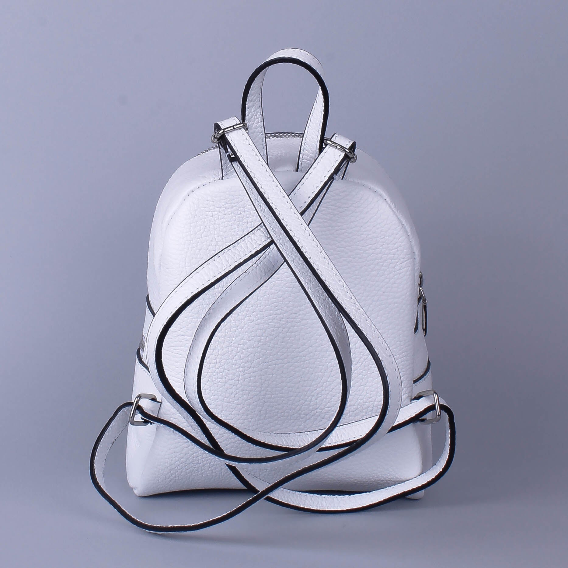 Mochila de piel italiana Blanco 1288-16-32