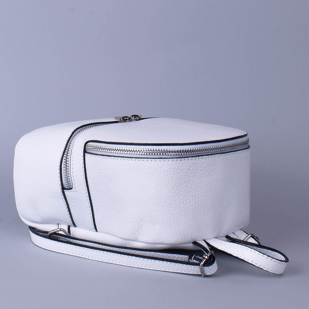 Mochila de piel italiana Blanco 1288-16-32