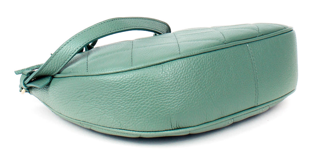 Bandolera de piel italiana Verde 3322-81-37