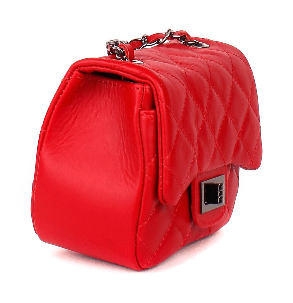 Bandolera de piel italiana Rojo 5823-13-37