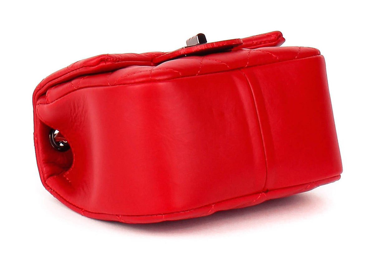 Bandolera de piel italiana Rojo 5823-13-37