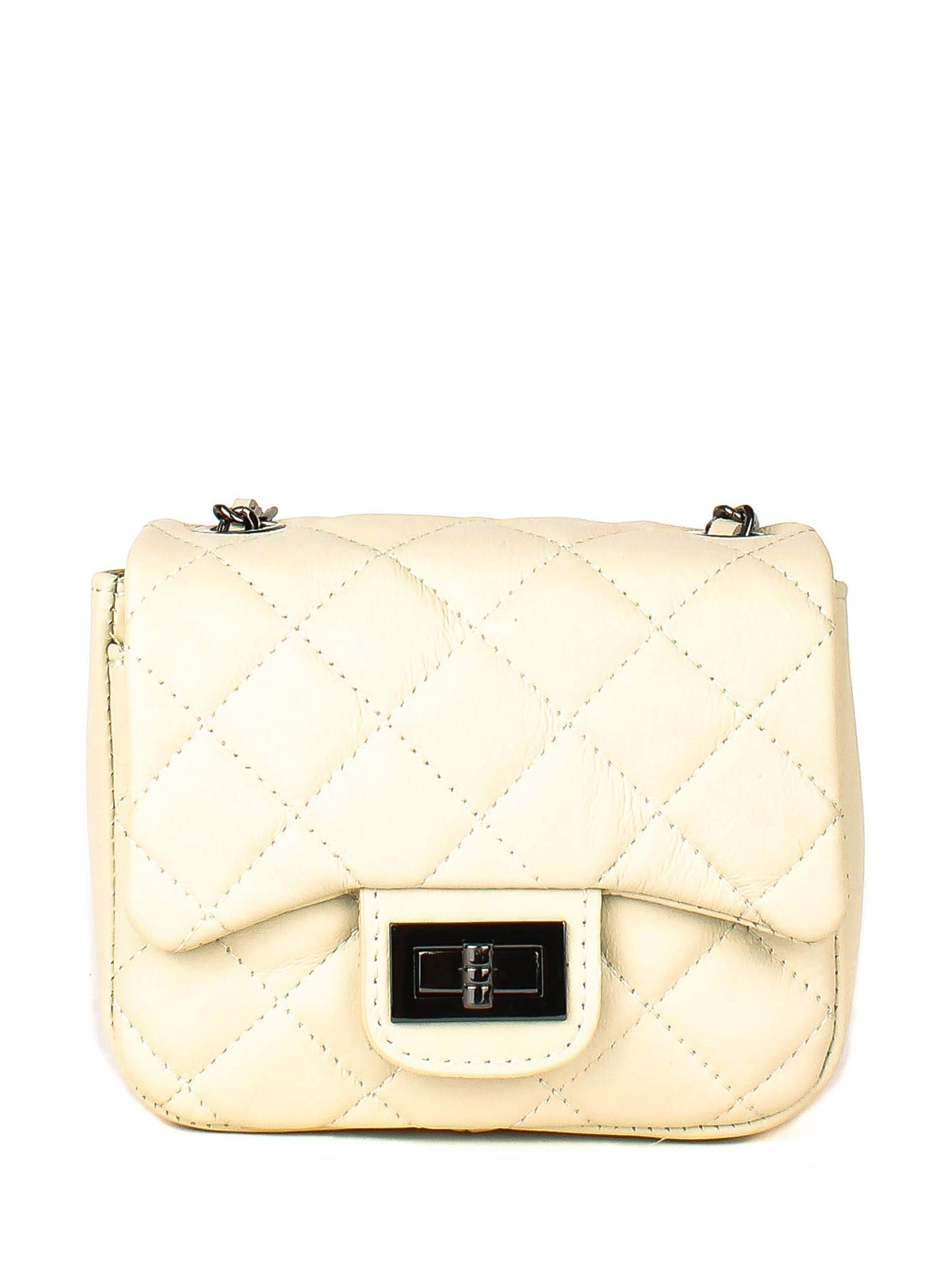 Bandolera de piel italiana Beige 5823-11-37