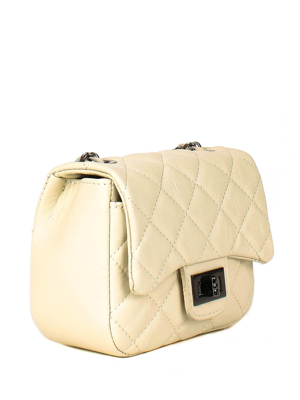 Bandolera de piel italiana Beige 5823-11-37