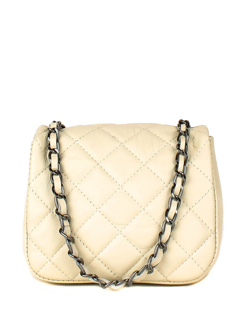 Bandolera de piel italiana Beige 5823-11-37