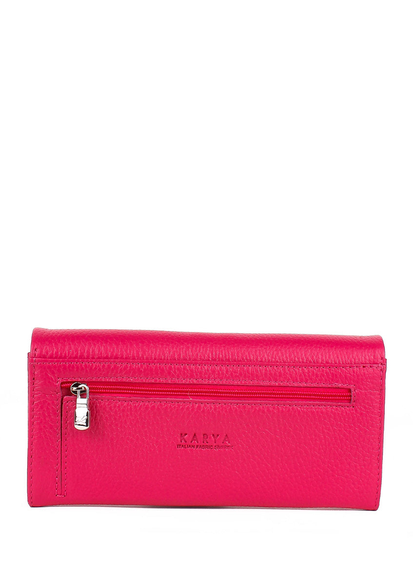 Cartera de piel italiana Rosa 1159-244