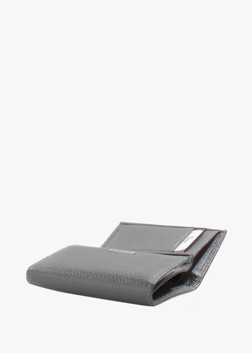 Cartera de piel italiana Gris 2021-081