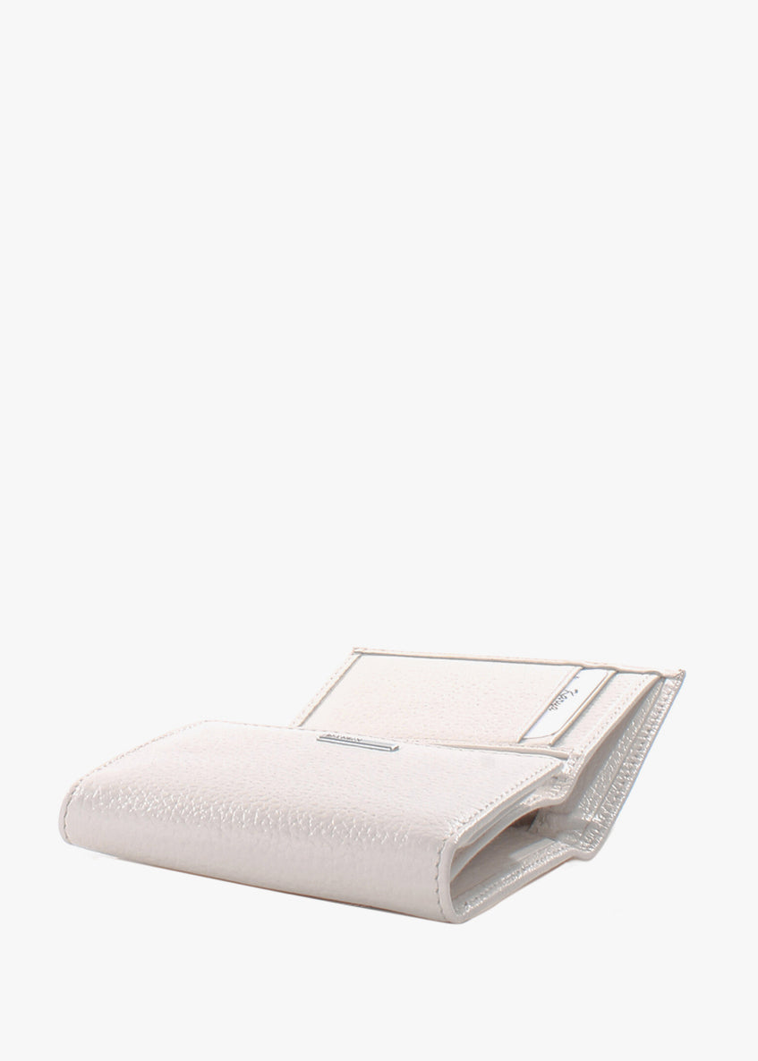 Cartera de piel italiana Beige 2021-13