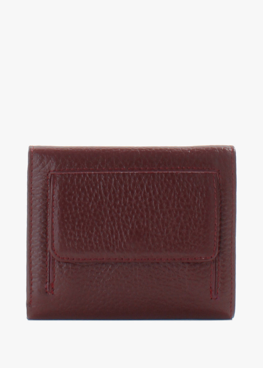 Cartera de piel italiana Burgoña 2021-243