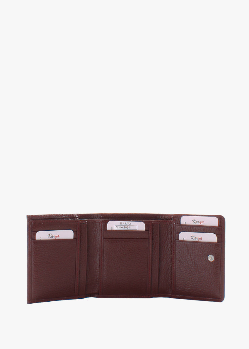 Cartera de piel italiana Burgoña 2021-243