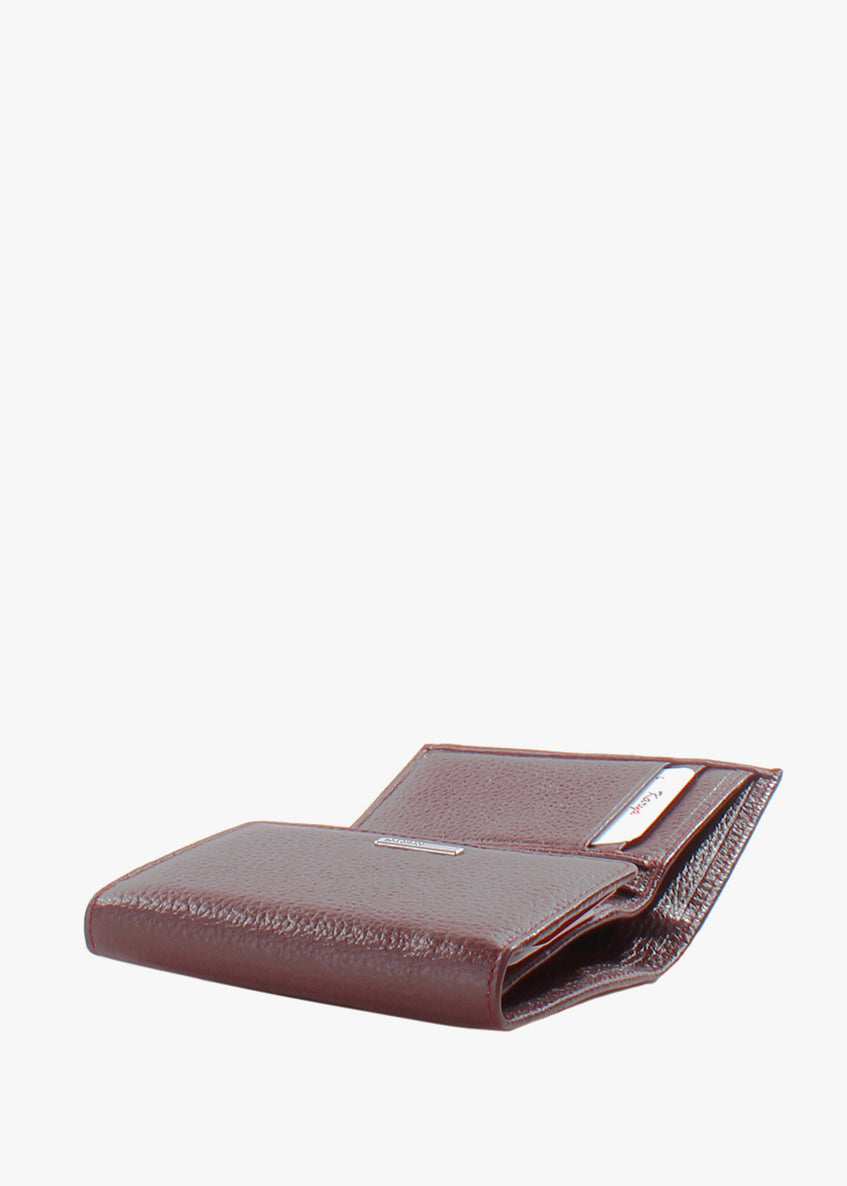 Cartera de piel italiana Burgoña 2021-243