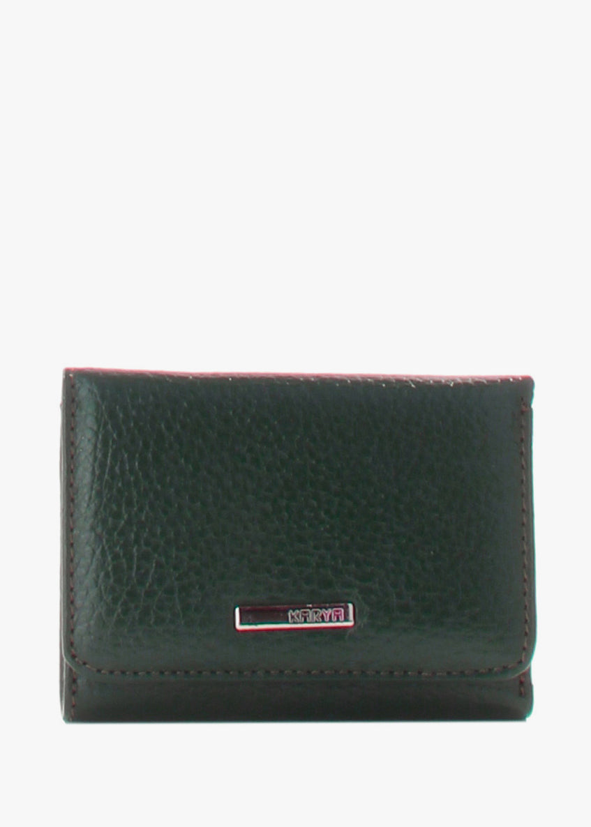 Cartera de piel italiana Verde 0038-030