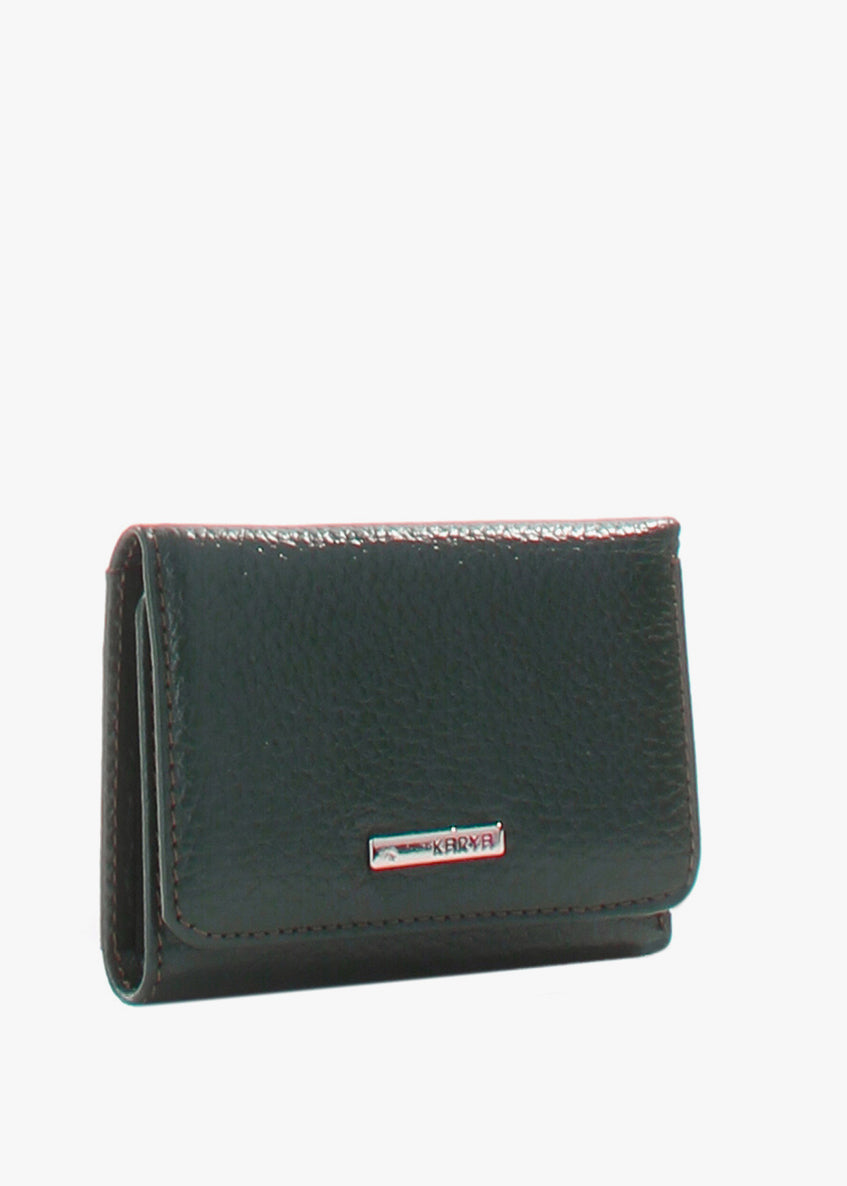 Cartera de piel italiana Verde 0038-030