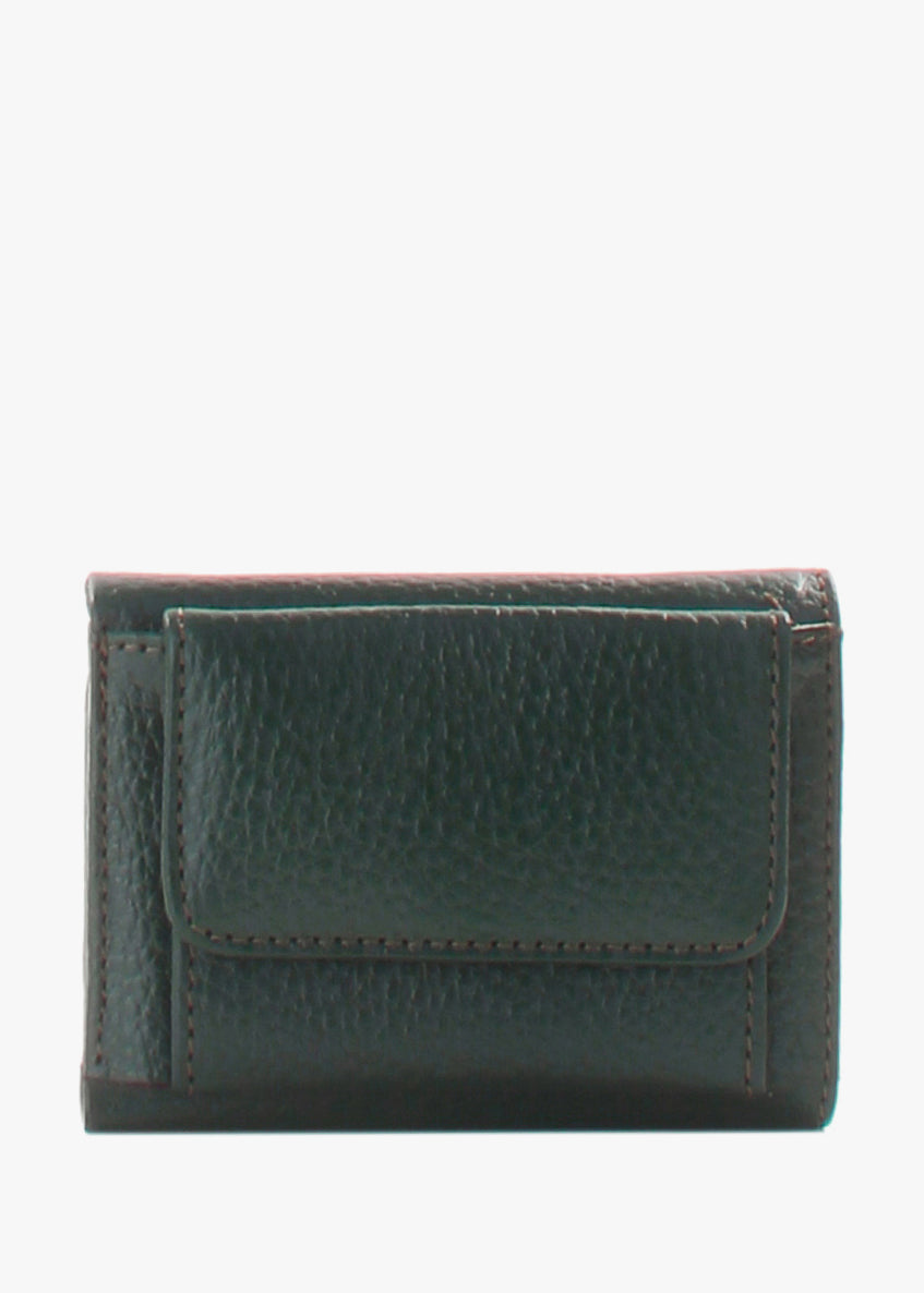 Cartera de piel italiana Verde 0038-030