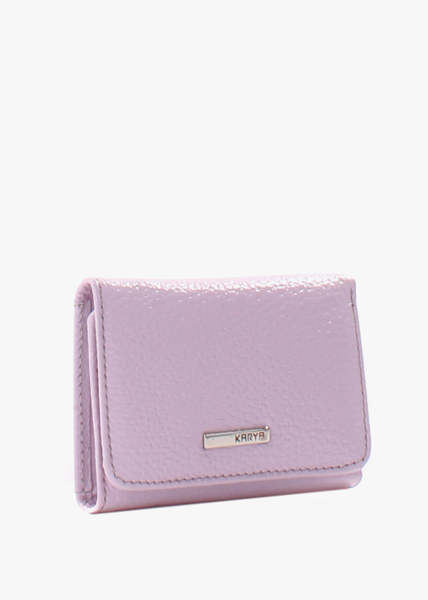 Cartera de piel italiana Morado 0038-082