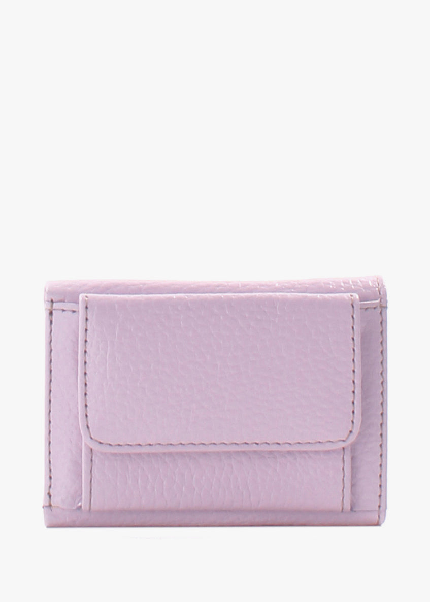 Cartera de piel italiana Morado 0038-082