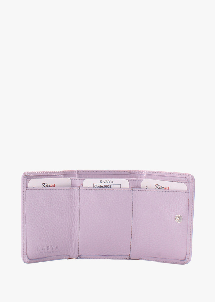 Cartera de piel italiana Morado 0038-082