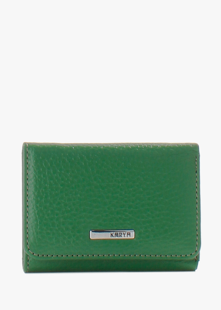 Cartera de piel italiana Verde 0038-104