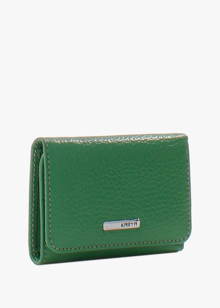 Cartera de piel italiana Verde 0038-104