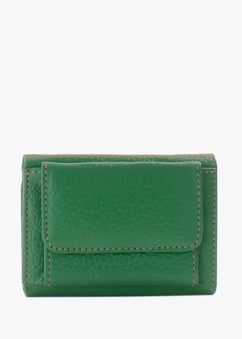 Cartera de piel italiana Verde 0038-104