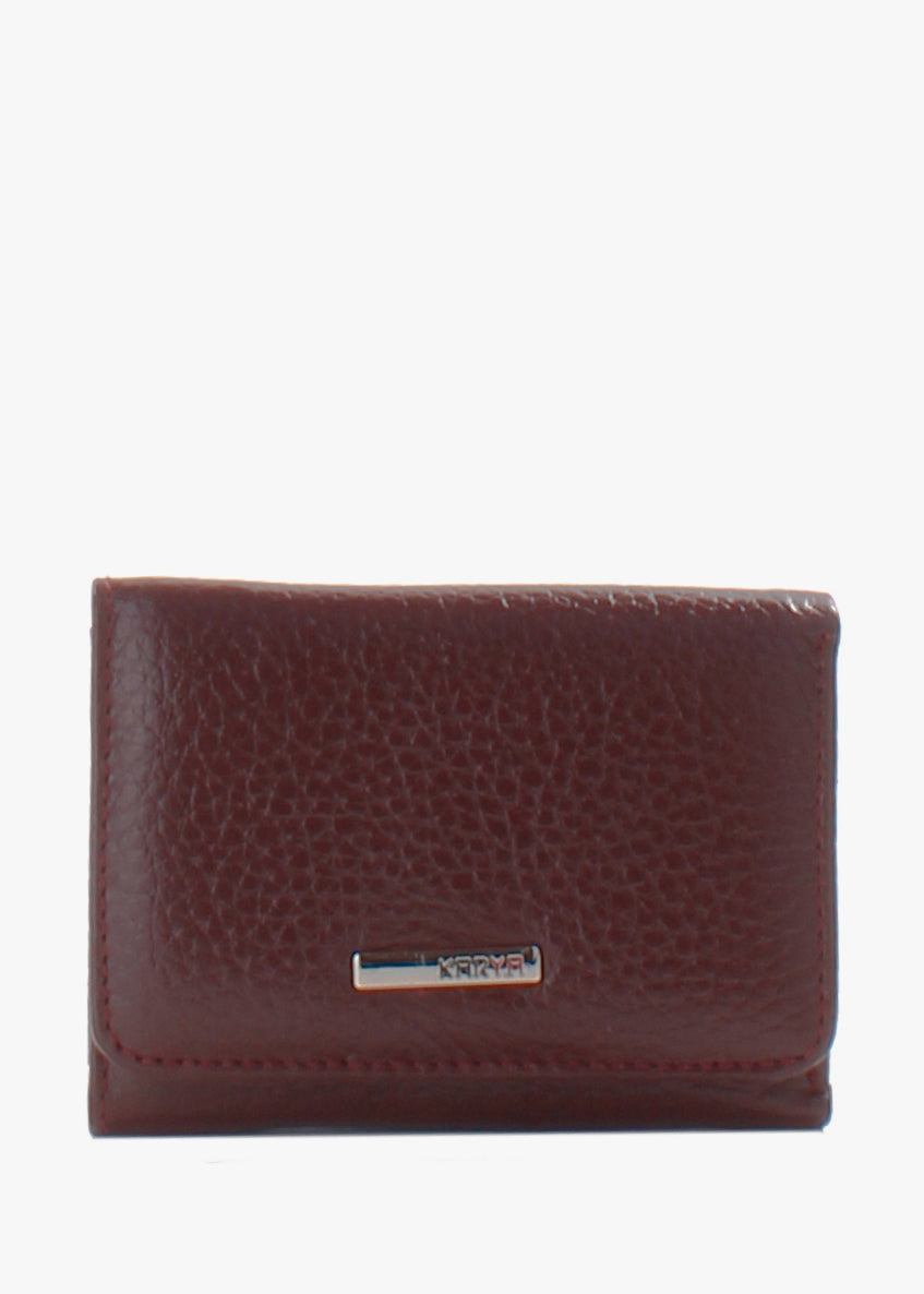 Cartera de piel italiana Burgoña 0038-243