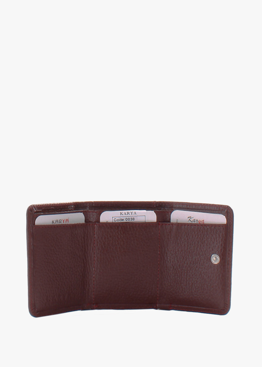 Cartera de piel italiana Burgoña 0038-243