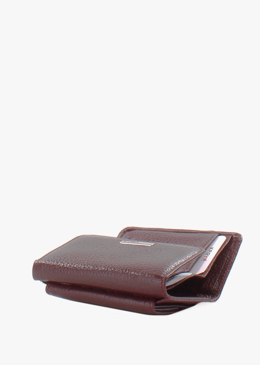 Cartera de piel italiana Burgoña 0038-243