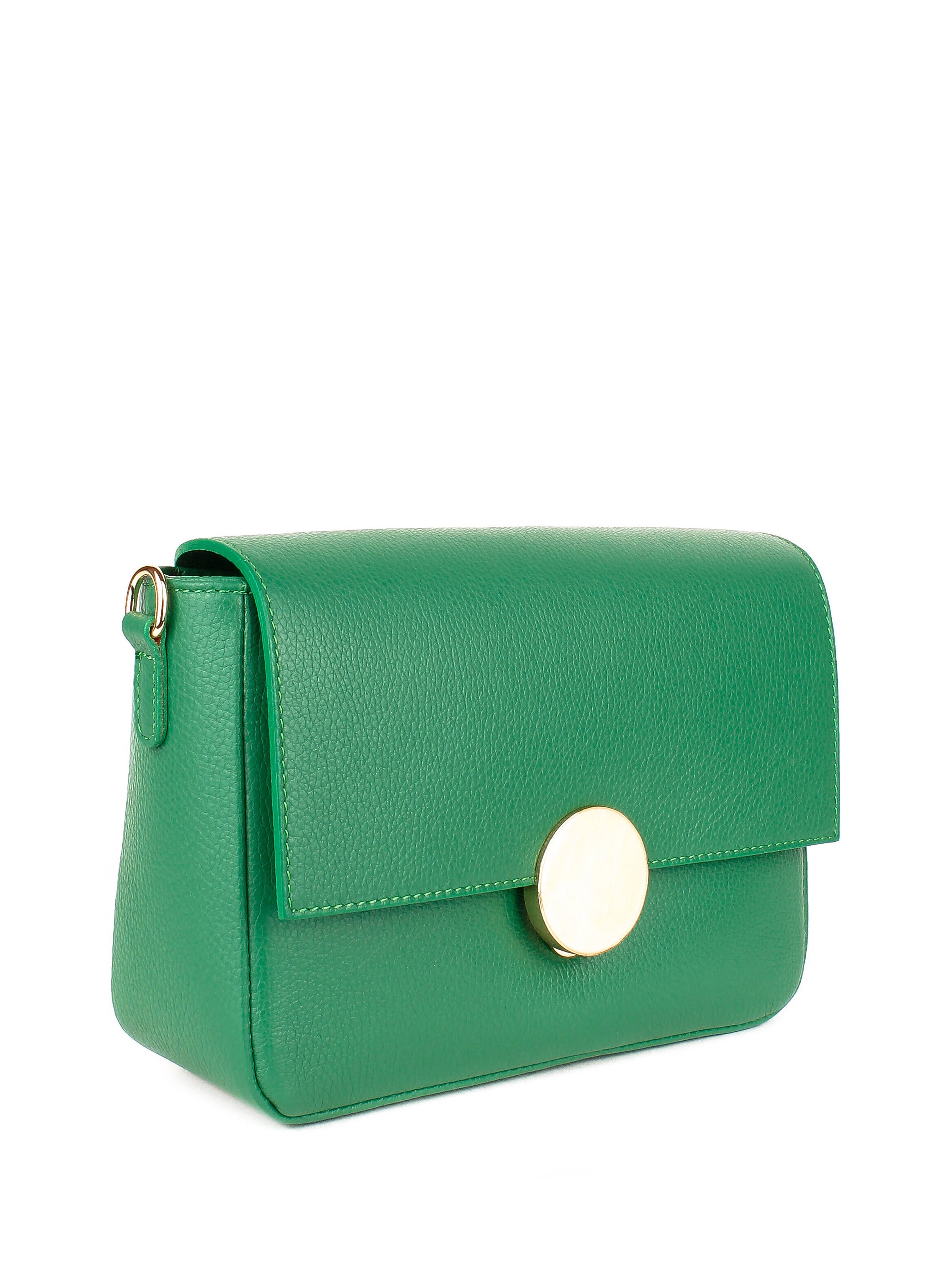 Bandolera de piel italiana Verde 2145-08-32