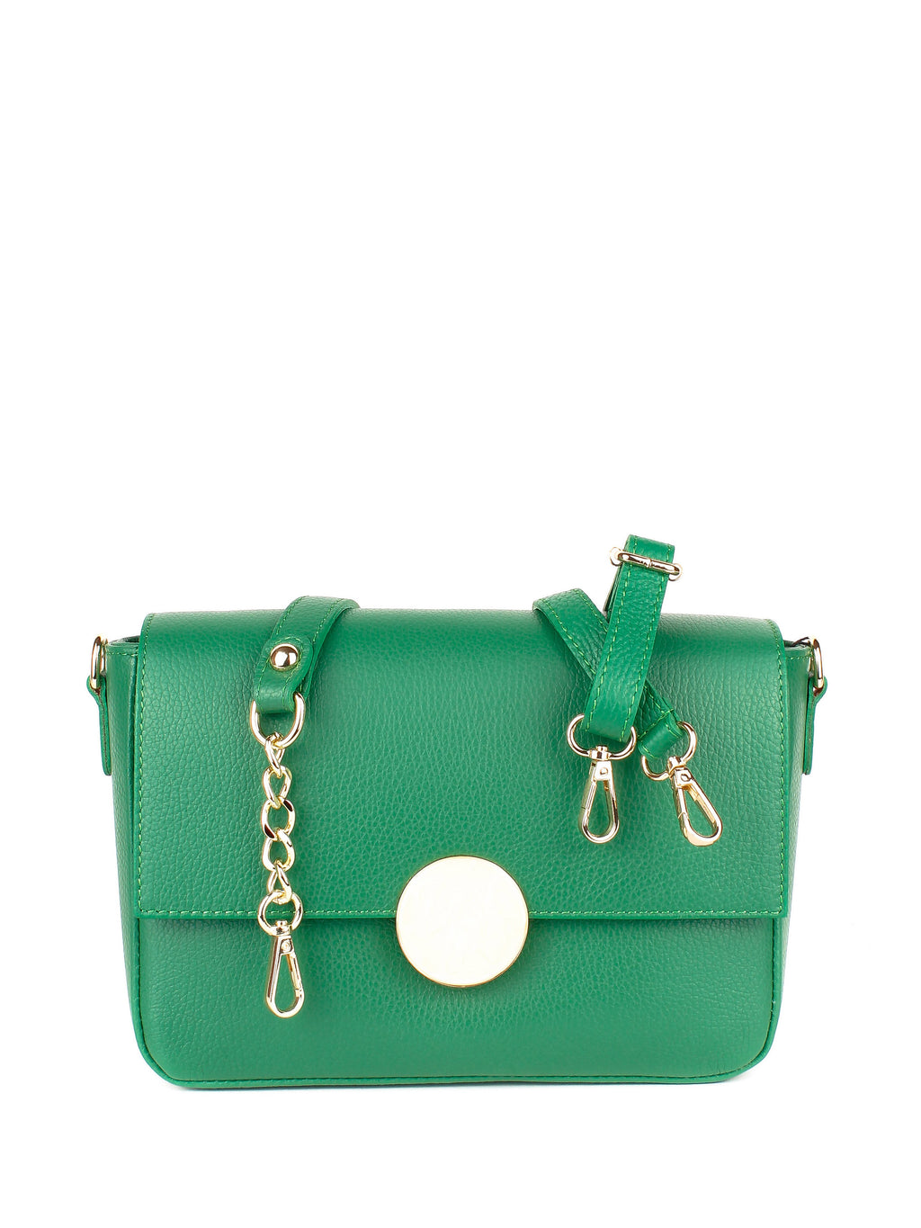 Bandolera de piel italiana Verde 2145-08-32