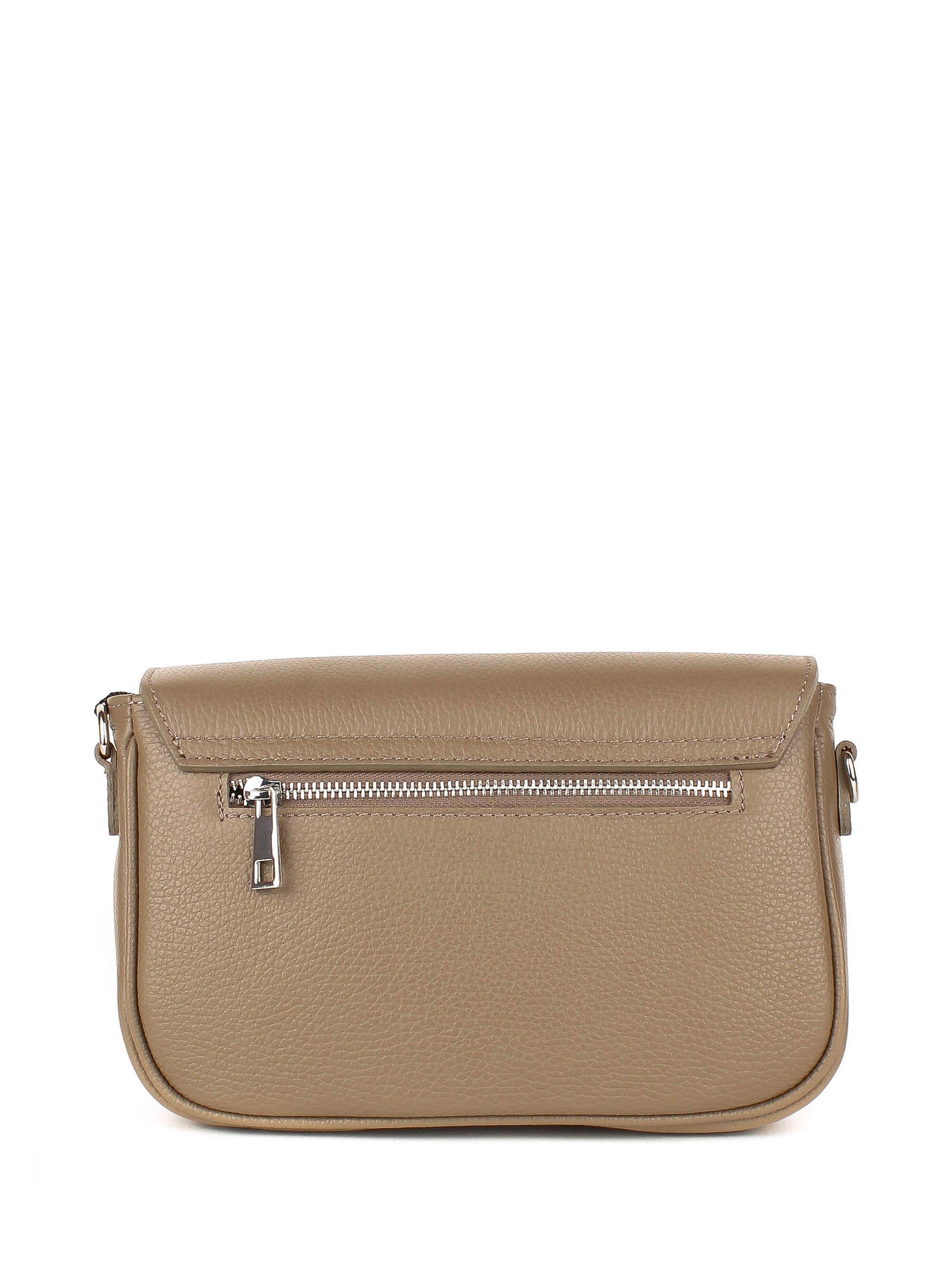 Bandolera de piel italiana Gris, Marrón 3155-104-32