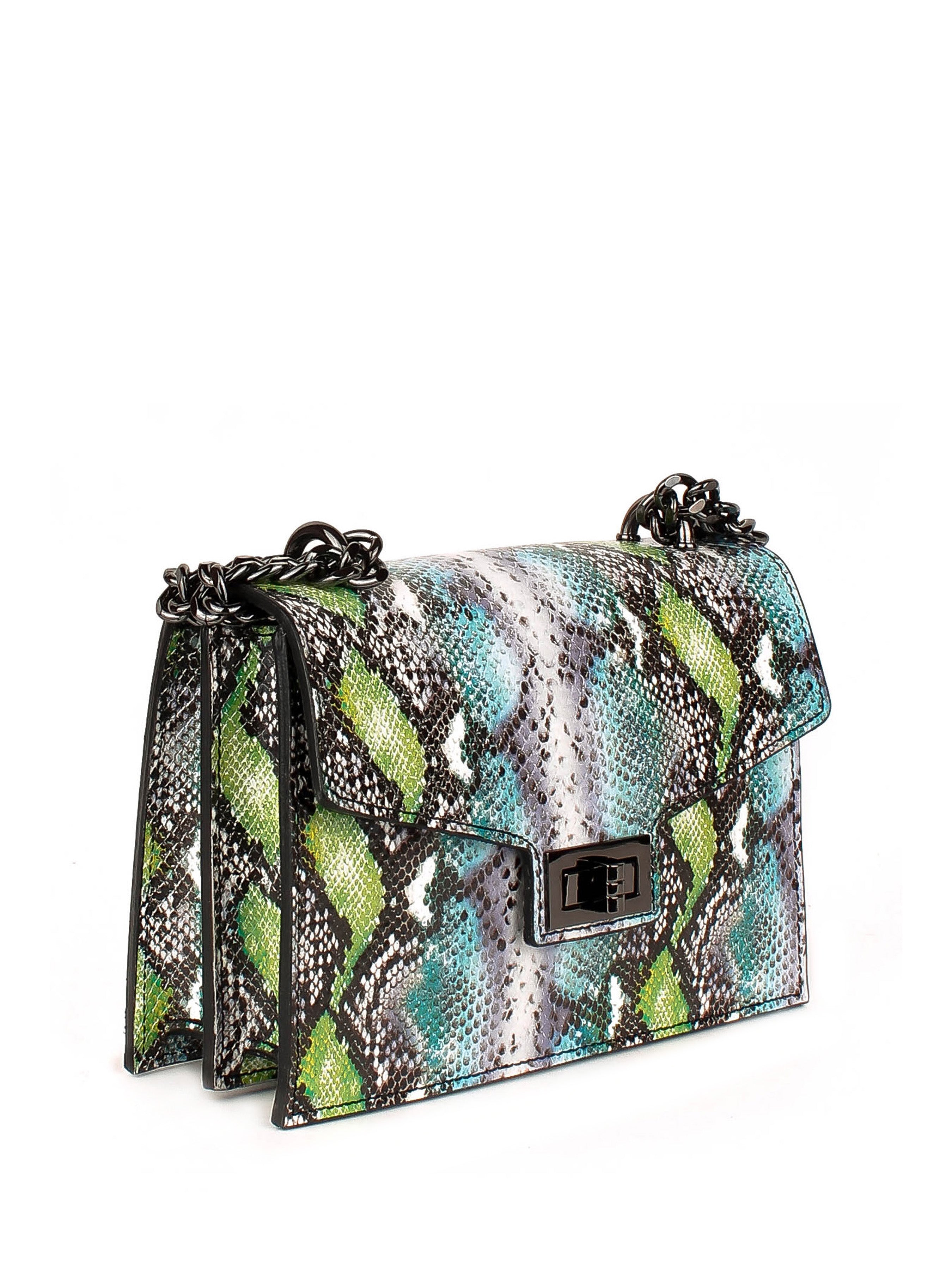 Bandolera de piel italiana Блакитний 3941-1772-35